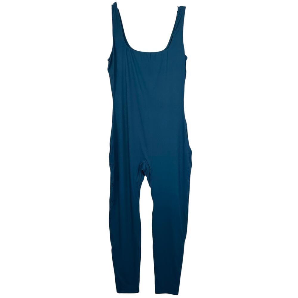 NWOT HYZ Sleeveless Skinny Jumpsuit Teal Blue Size L - Picture 2 of 7